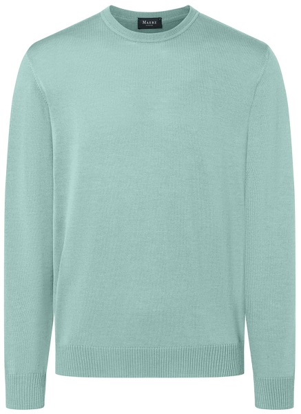 MAERZ Muenchen Pullover - Classic Fit - Rundhals - Merinowolle - hellgrün - 490500 206 