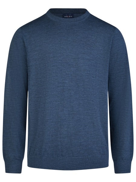 Marvelis Pullover - Merinowolle - Rundhals Ausschnitt - blau - 6321 25 13 