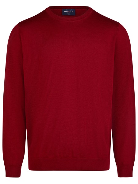 Marvelis Pullover - Merinowolle - Rundhals Ausschnitt - rot - 6321 25 70 