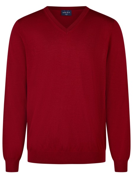 Marvelis Pullover - Merinowolle - V-Ausschnitt - rot - 6320 25 70 