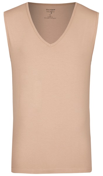 OLYMP Level Five Body Fit - Tank Top - tiefer V-Ausschnitt - caramel - ohne OVP - 0805 00 24 