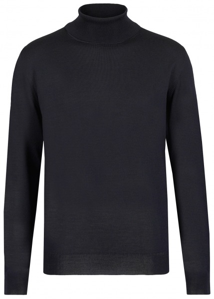 OLYMP Rollkragenpullover - Regular Fit - Merinowolle - schwarz - 0150 12 68 