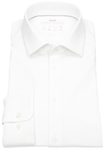 Pure Hemd - Slim Fit - Functional Shirt - Kentkragen - weiß - 4061-21171 900 