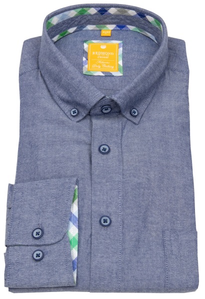 Redmond Hemd - Casual Modern Fit - Button Down Kragen - Oxford - blau - ohne OVP - 231070110 19 