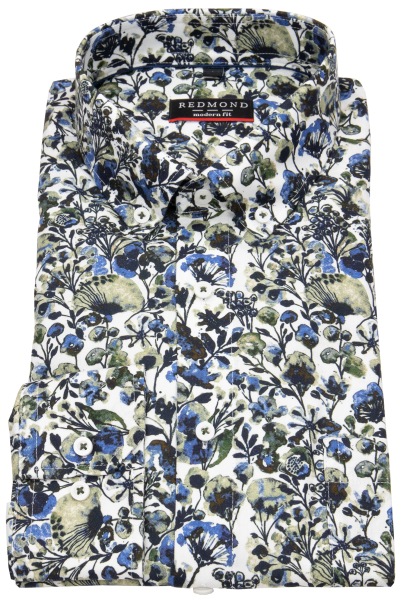 Redmond Hemd - Modern Fit - Button Down Kragen - Floraler Print - mehrfarbig - 242720110 60 