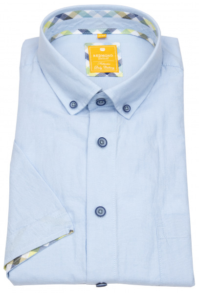 Redmond Kurzarmhemd - Casual Modern Fit - Button Down Kragen - Oxford - hellblau - ohne OVP - 231070990 10 