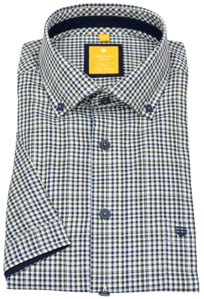 Redmond Kurzarmhemd - Modern Fit - Button Down Kragen - kariert - mehrfarbig - 251060990 200 