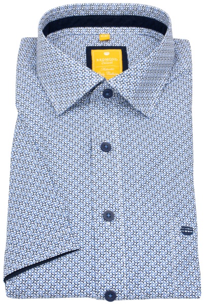 Redmond Kurzarmhemd - Modern Fit - Print - blau / hellblau - 251065990 10 