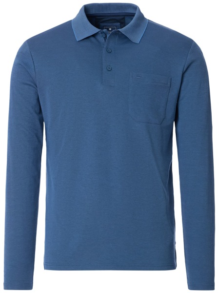 Redmond Poloshirt - Regular Fit - Langarm - Wash and Wear - blau - 912111 113 