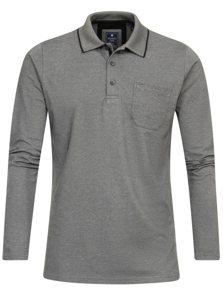 Redmond Poloshirt - Regular Fit - Langarm - Wash and Wear - grau - 912111 70 