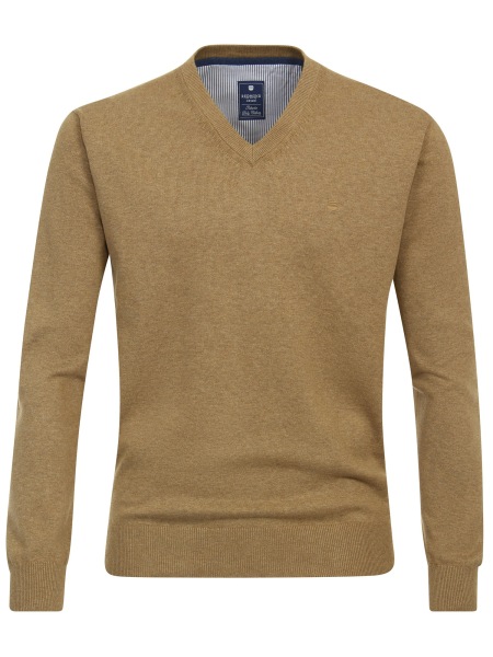 Redmond Pullover - V-Ausschnitt - beige - 600 304 