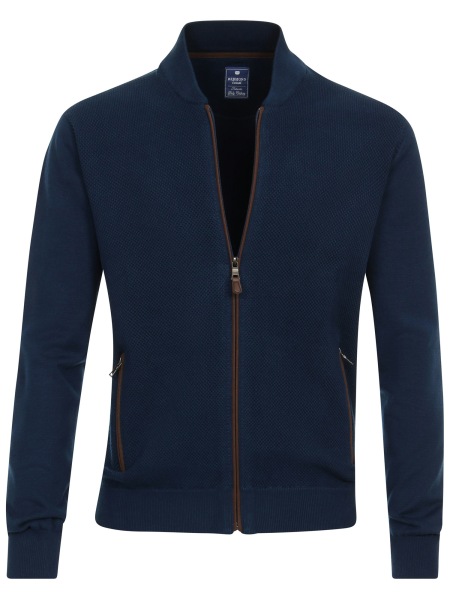 Redmond Strickjacke / Cardigan - Struktur - blau - 627 17 