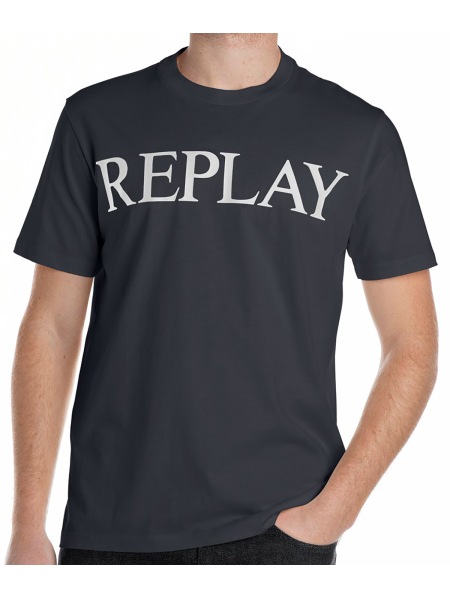 REPLAY T-Shirt - Regular Fit - Rundhals - dunkelblau - M3099.000.2660 067 