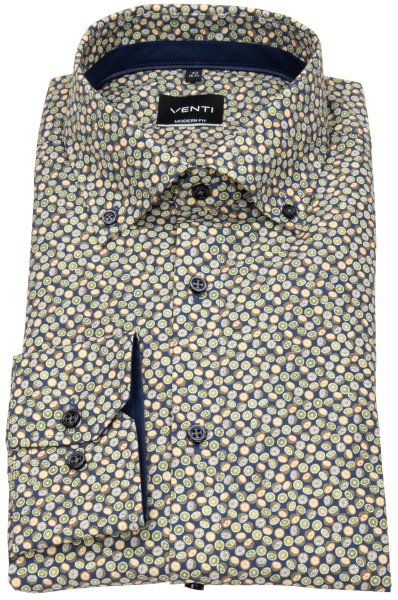 Venti Hemd - Modern Fit - Button Down - Print - mehrfarbig - ohne OVP - 144209600 300 