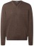 Thumbnail 1- MAERZ Muenchen Pullover - Classic Fit - V-Ausschnitt - Merinowolle - braun