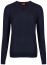Thumbnail 1- OLYMP Pullover - Regular Fit - V-Ausschnitt - Merinowolle mit Seide - dunkelblau